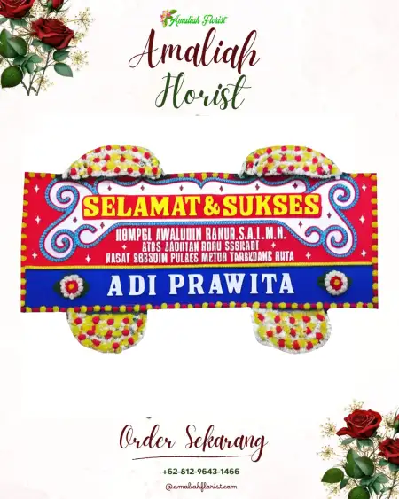 Papan Bunga Ucapan Selamat Kejawaan Putih Tambak